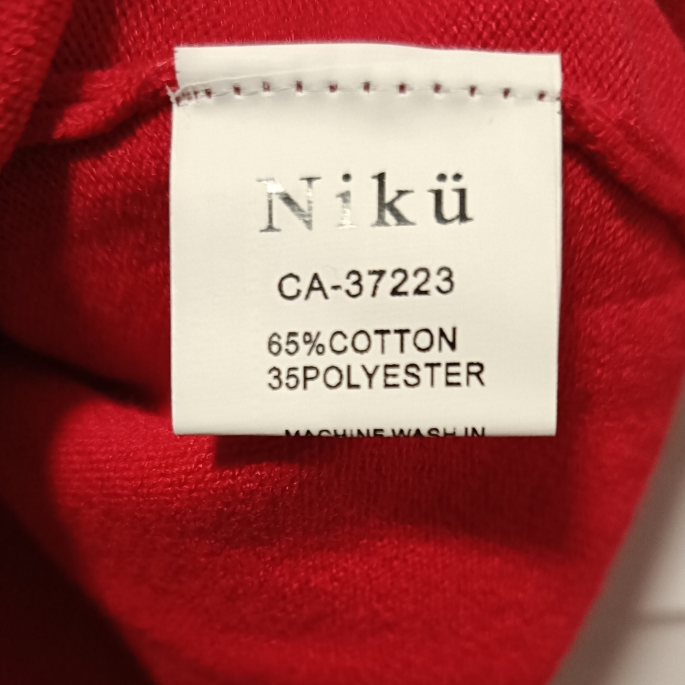 XL❤️Vintage Festive Vibrant Red Sweater Heart Pearls Design Valentine Galentine - Picture 5 of 6